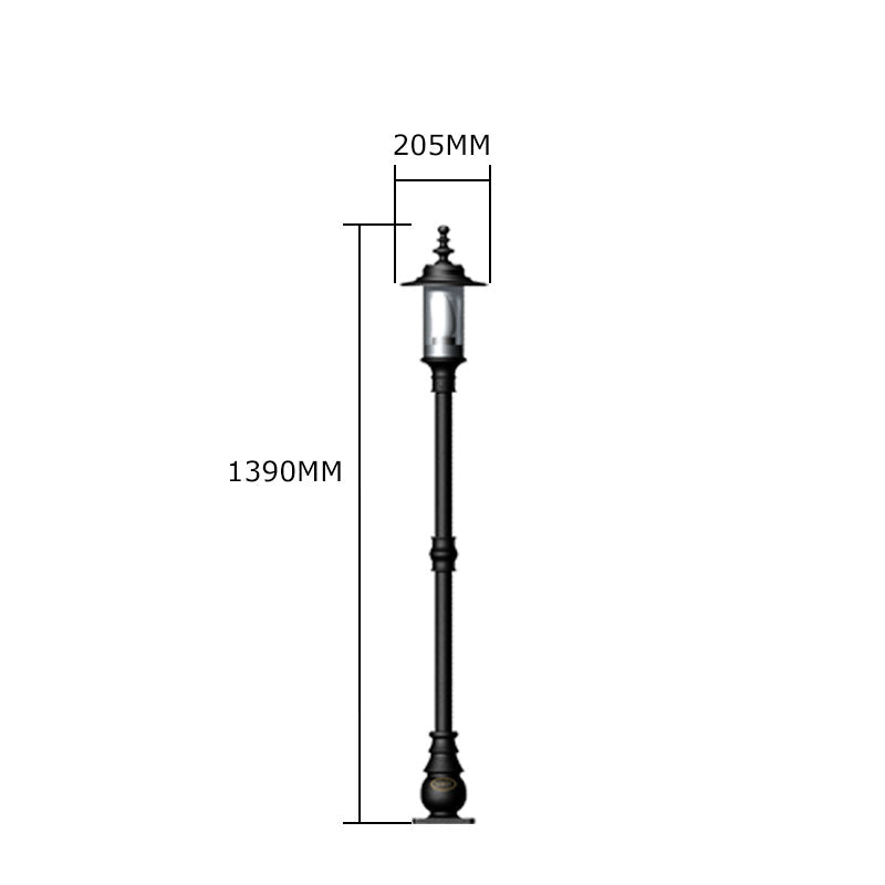 Betley 1Lt Lamp Post - Cast Iron