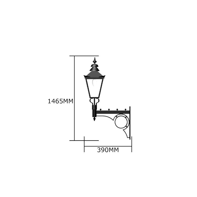 Laverton 1Lt Outdoor Wall Lamp - Cast Iron