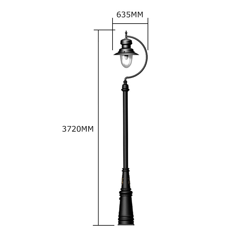 Ravenswood 1Lt Teardrop Lamp Post - Cast Iron