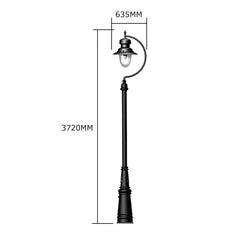 Ravenswood 1Lt Teardrop Lamp Post - Cast Iron