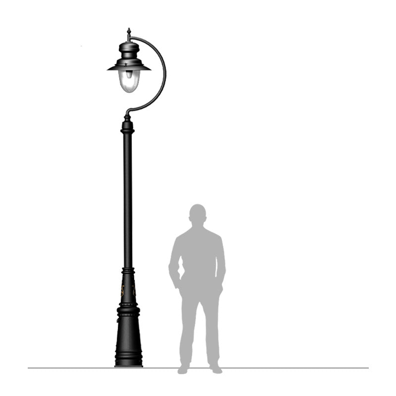 Ravenswood 1Lt Teardrop Lamp Post - Cast Iron