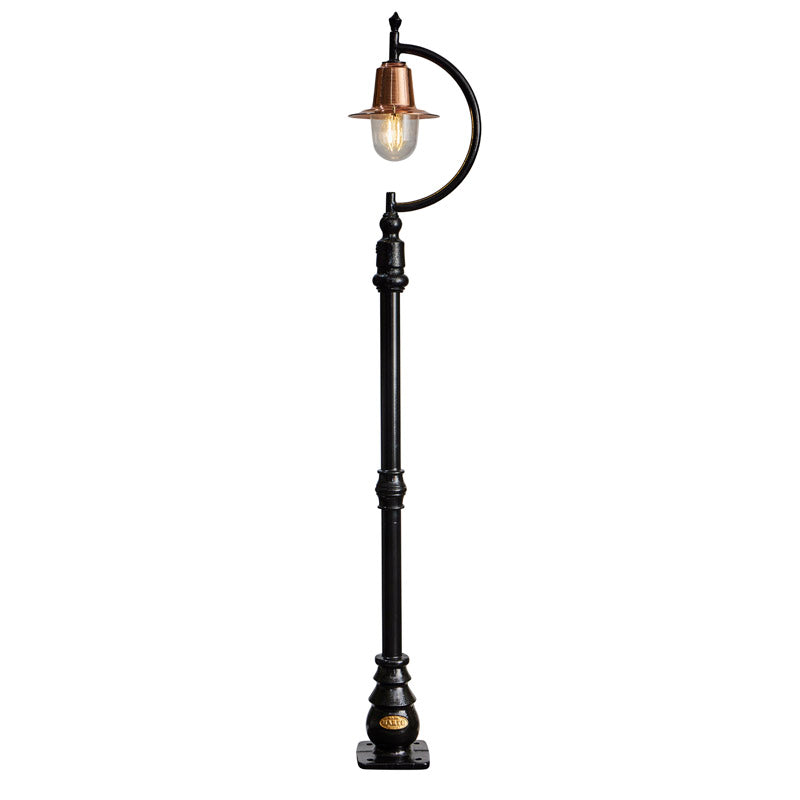 Rowsley 1Lt Teardrop Lamp Post - Cast Iron/Copper