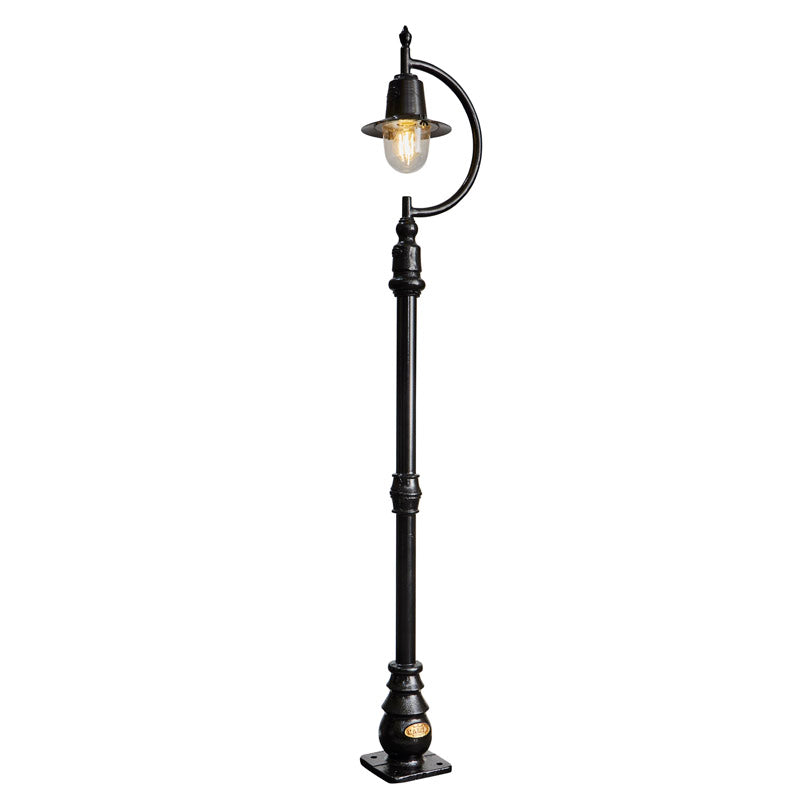 Rowsley 1Lt Teardrop Lamp Post - Cast Iron/Copper