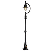 Rowsley 1Lt Teardrop Lamp Post - Cast Iron/Copper