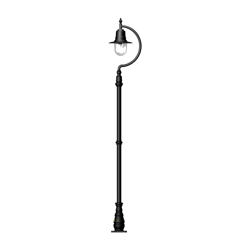 Rowsley 1Lt Teardrop Lamp Post - Cast Iron/Copper