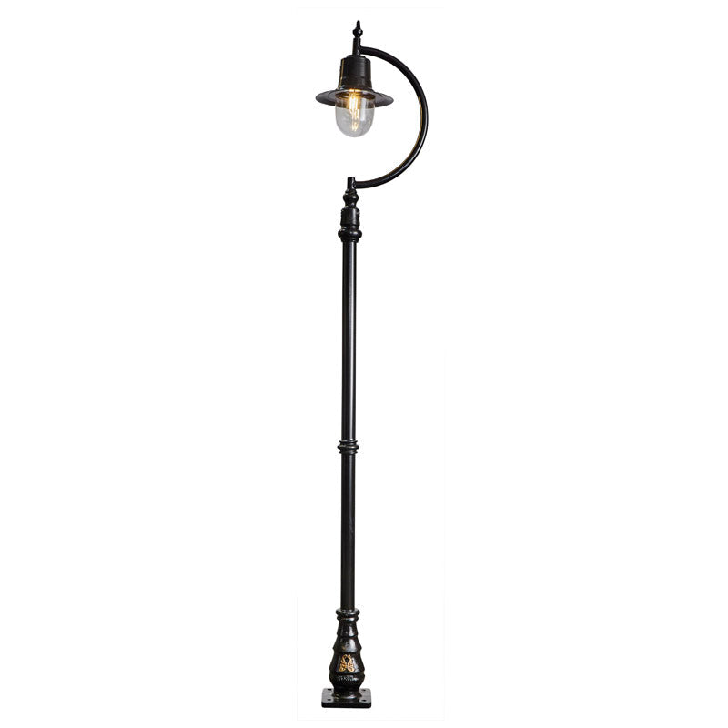 Rowsley 1Lt Teardrop Lamp Post - Cast Iron/Copper