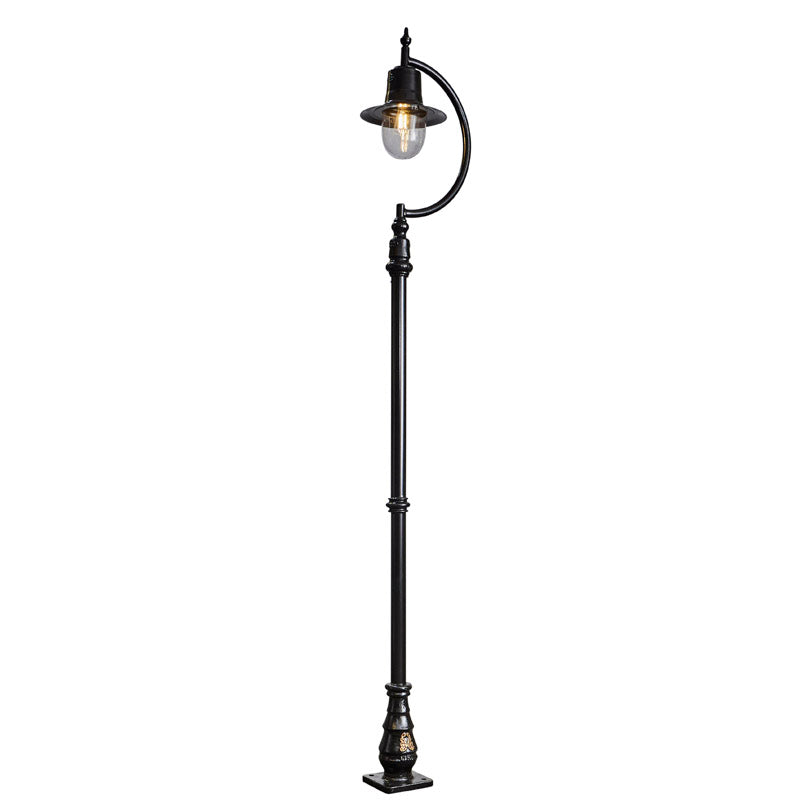Rowsley 1Lt Teardrop Lamp Post - Cast Iron/Copper