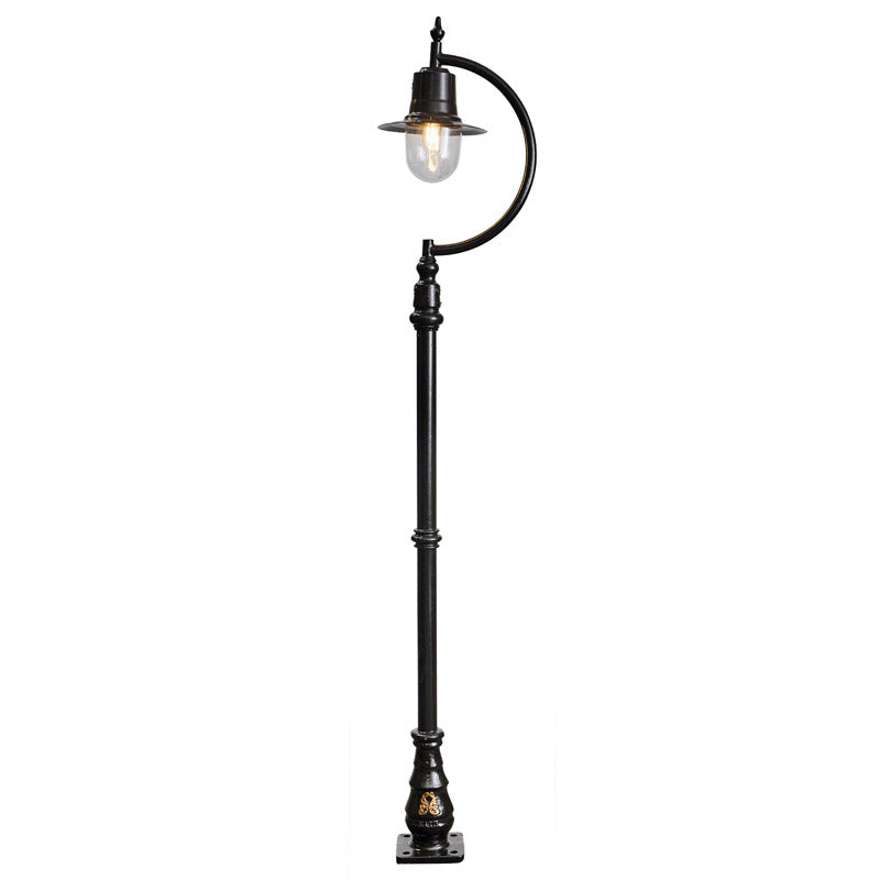 Rowsley 1Lt Teardrop Lamp Post - Cast Iron/Copper