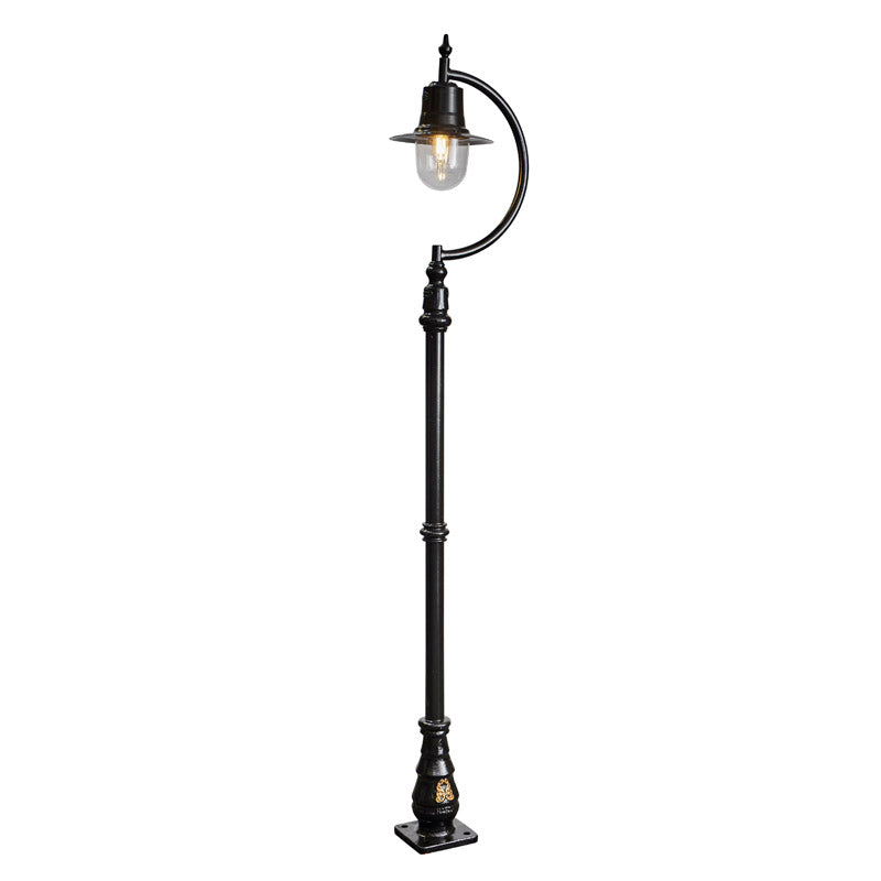 Rowsley 1Lt Teardrop Lamp Post - Cast Iron/Copper