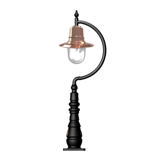 Tennyson 1Lt Teardrop Bollard - Cast Iron/Copper