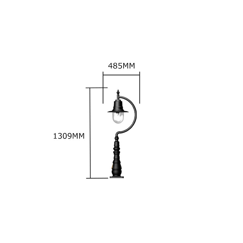 Tennyson 1Lt Teardrop Bollard - Cast Iron/Copper