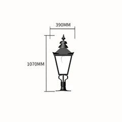 Camberwell 1Lt Flat Pier Lamp - Cast Iron