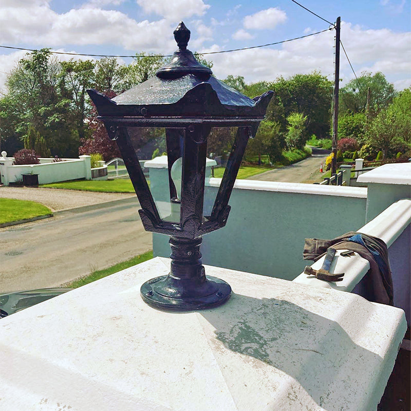 Kellor 1Lt Flat Pier Lamp - Cast Iron