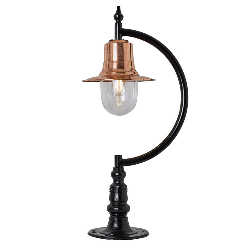 Upfield 1Lt Teardrop Pier Light - Cast Iron/Copper