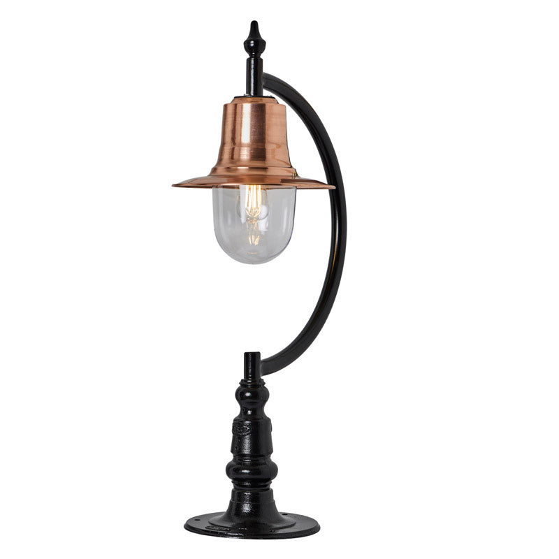 Upfield 1Lt Teardrop Pier Light - Cast Iron/Copper