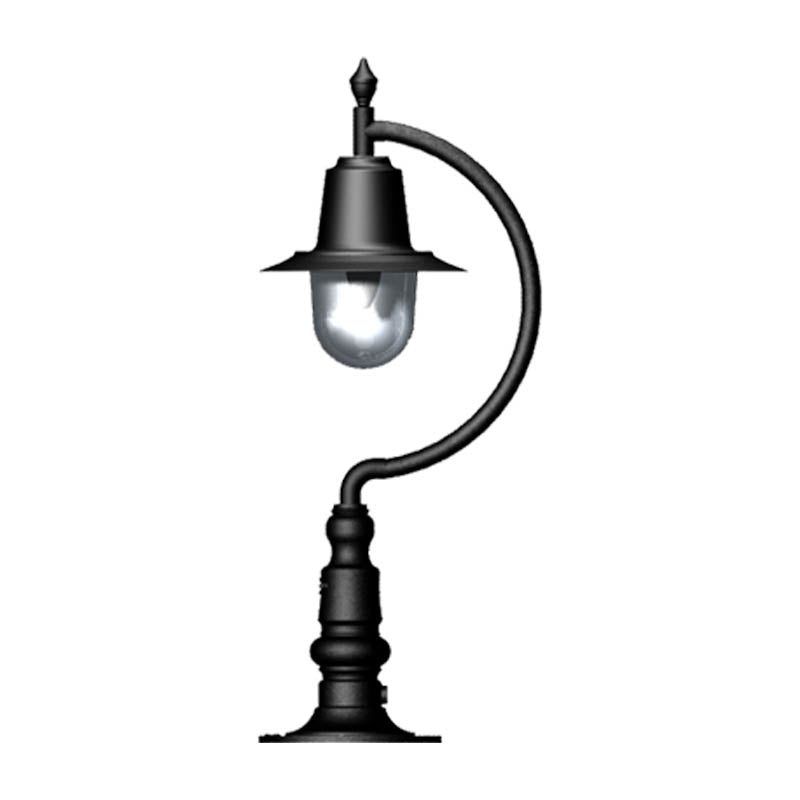 Upfield 1Lt Teardrop Pier Light - Cast Iron/Copper