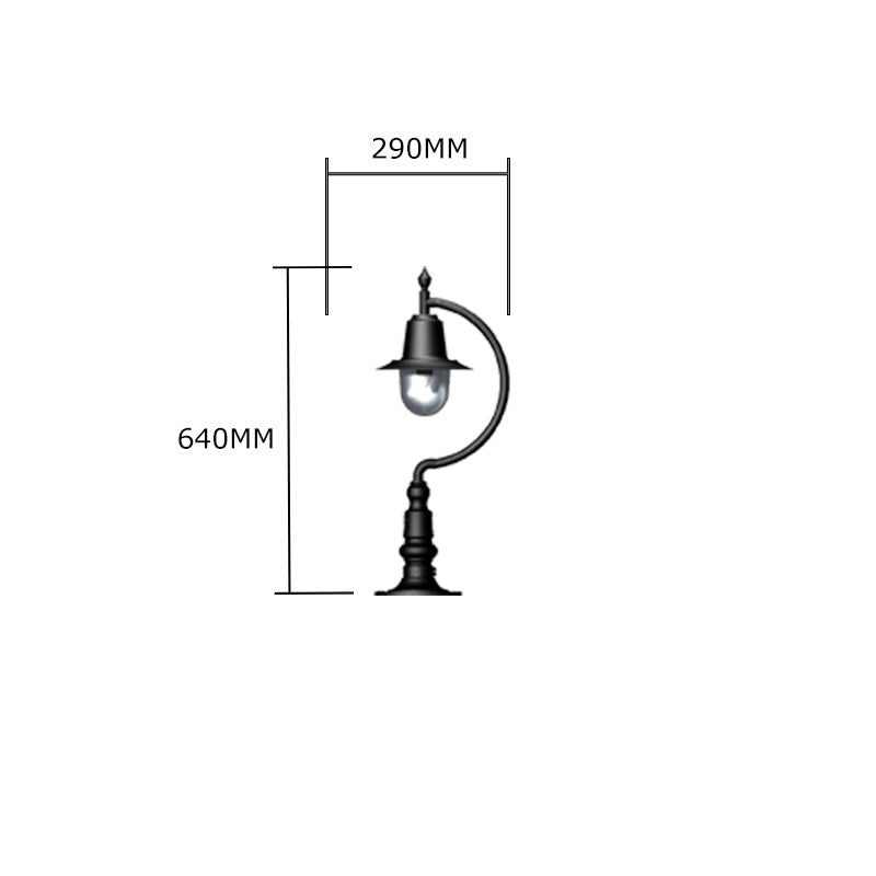 Upfield 1Lt Teardrop Pier Light - Cast Iron/Copper