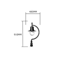 Upfield 1Lt Teardrop Narrow Pier Light - Cast Iron/Copper