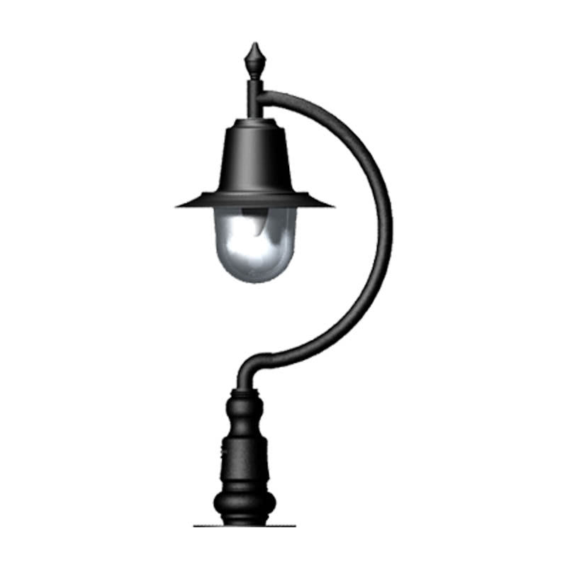 Upfield 1Lt Teardrop Pier Light - Cast Iron/Copper