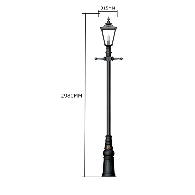 Parkdale 1Lt Lamp Post - Cast Iron