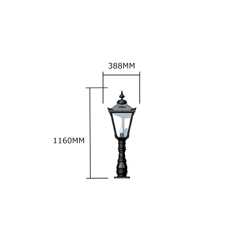 Rodneyshire 1Lt Pedestal Light - Cast Iron