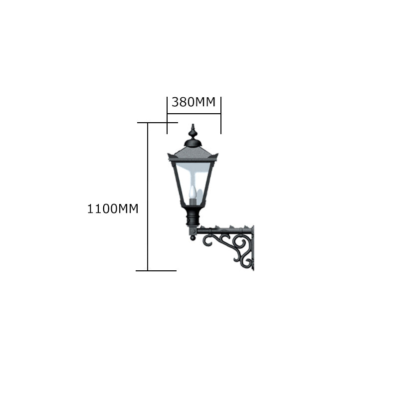 Rodneyshire 1Lt Outdoor Wall Light - Cast Iron