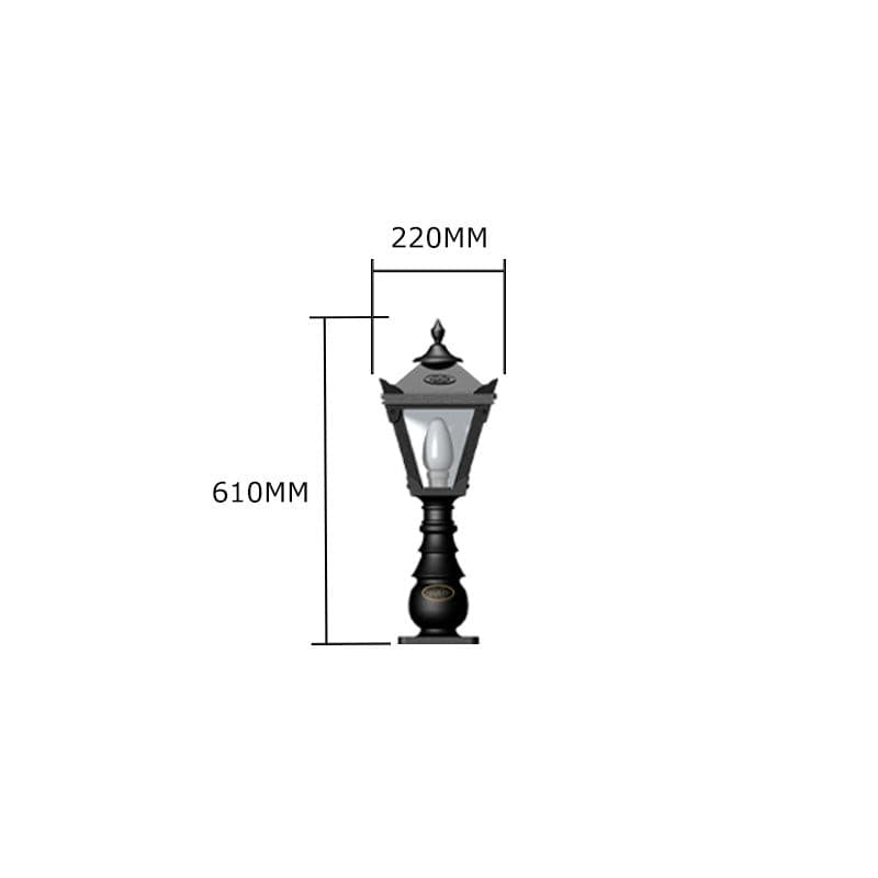 Horsham 0.6m Pedestal Light - Cast Iron