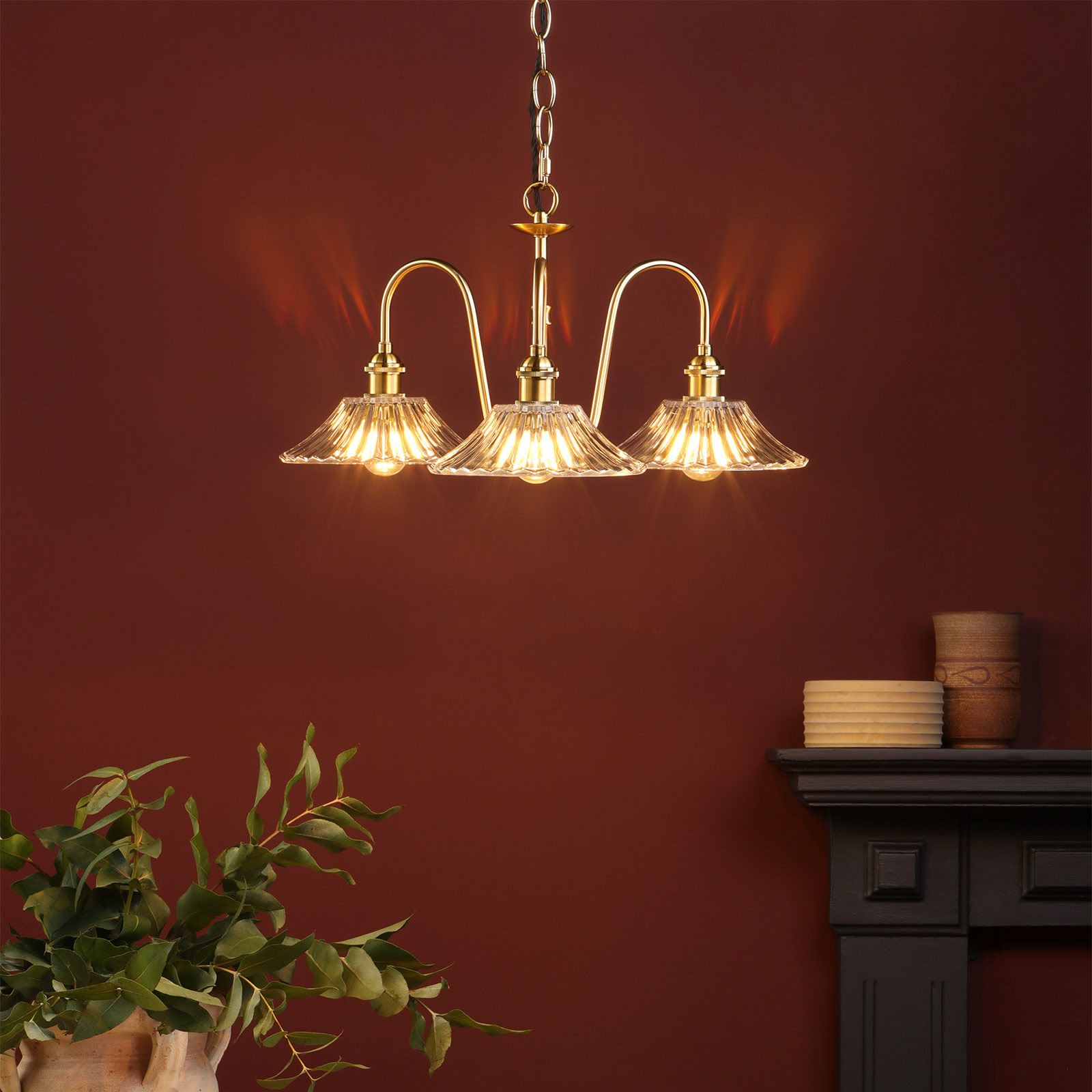 Hadano 3 Light Ceiling Light- Various Finishes
