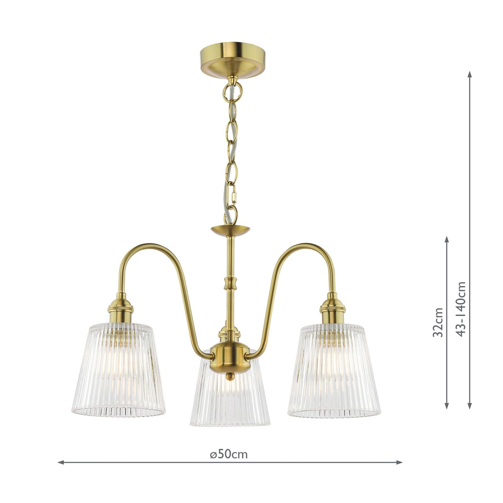 Hadano 3 Light Ceiling Light- Various Finishes