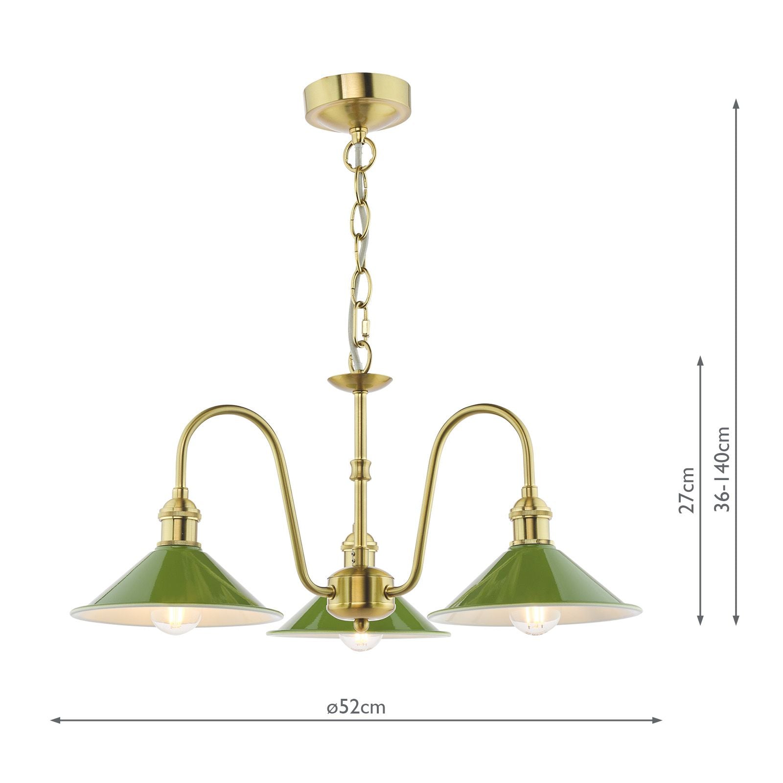 Hadano 3 Light Ceiling Light- Various Finishes