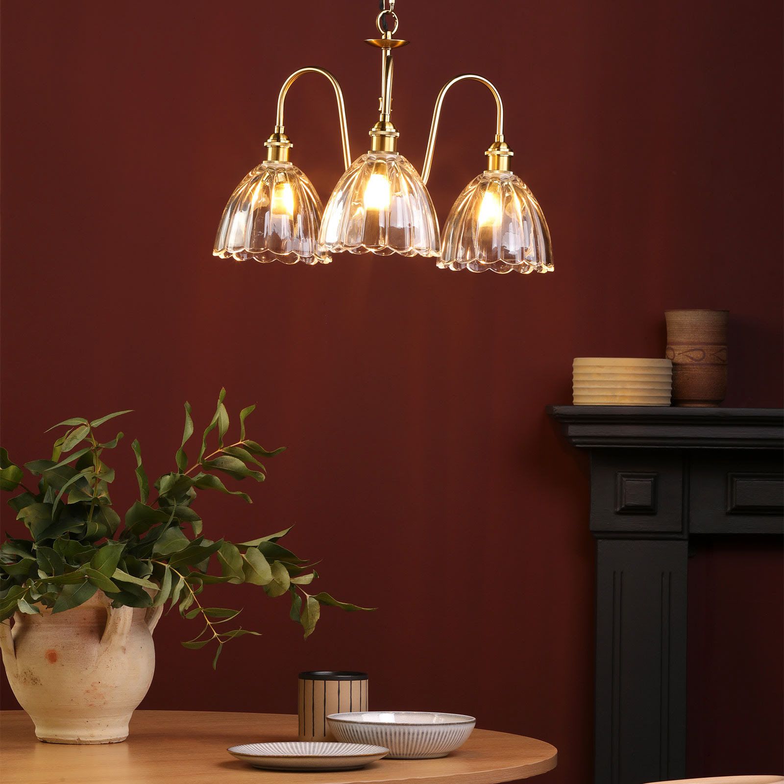 Hadano 3 Light Ceiling Light- Various Finishes