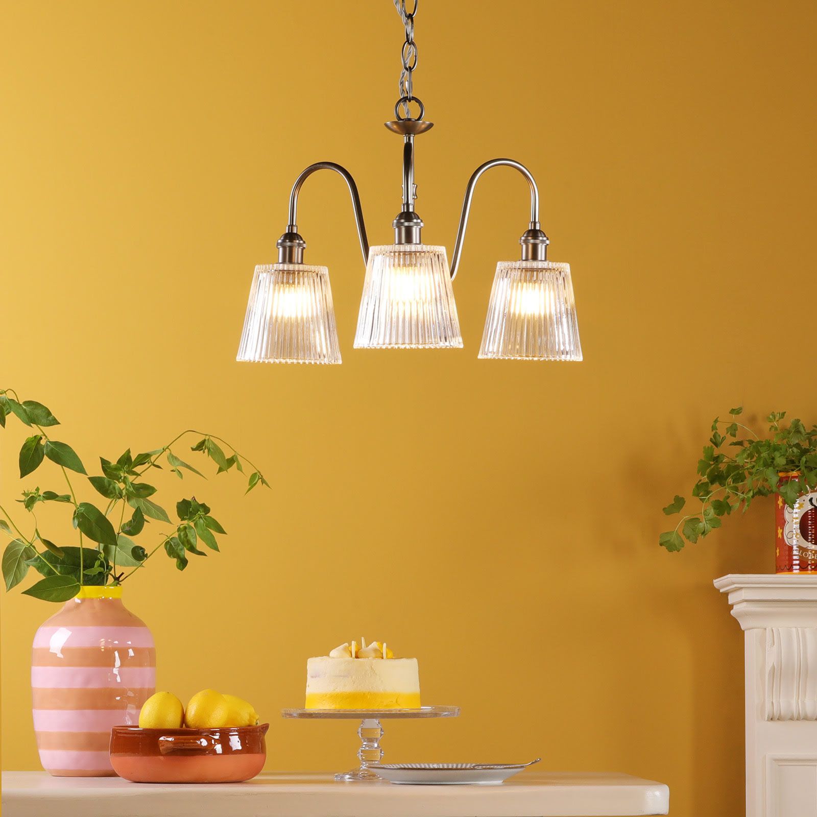 Hadano 3 Light Ceiling Light- Various Finishes