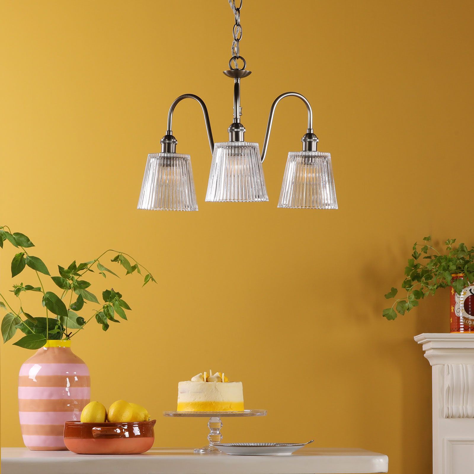 Hadano 3 Light Ceiling Light- Various Finishes