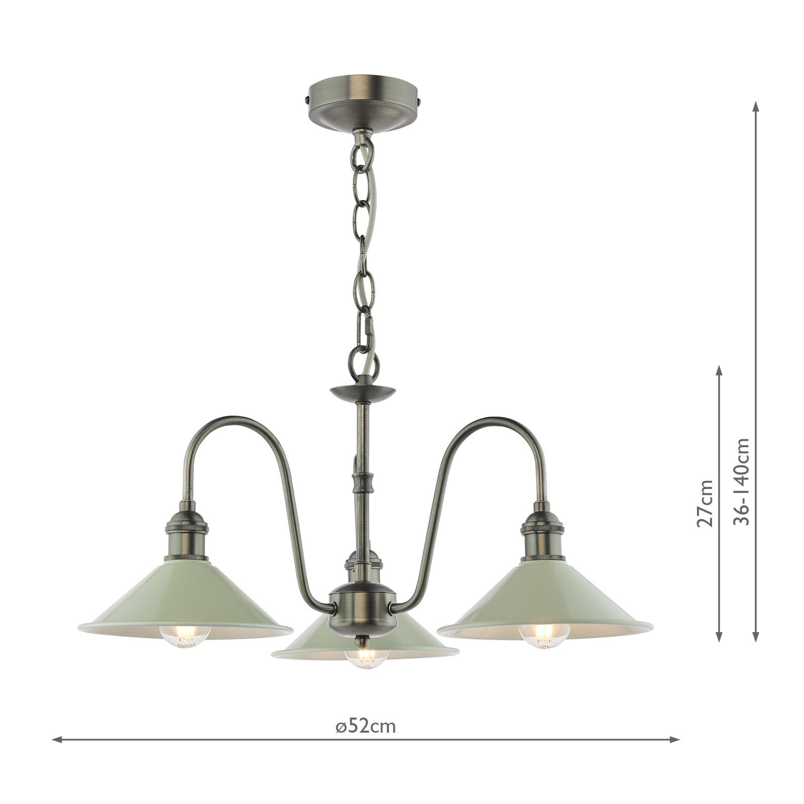 Hadano 3 Light Ceiling Light- Various Finishes