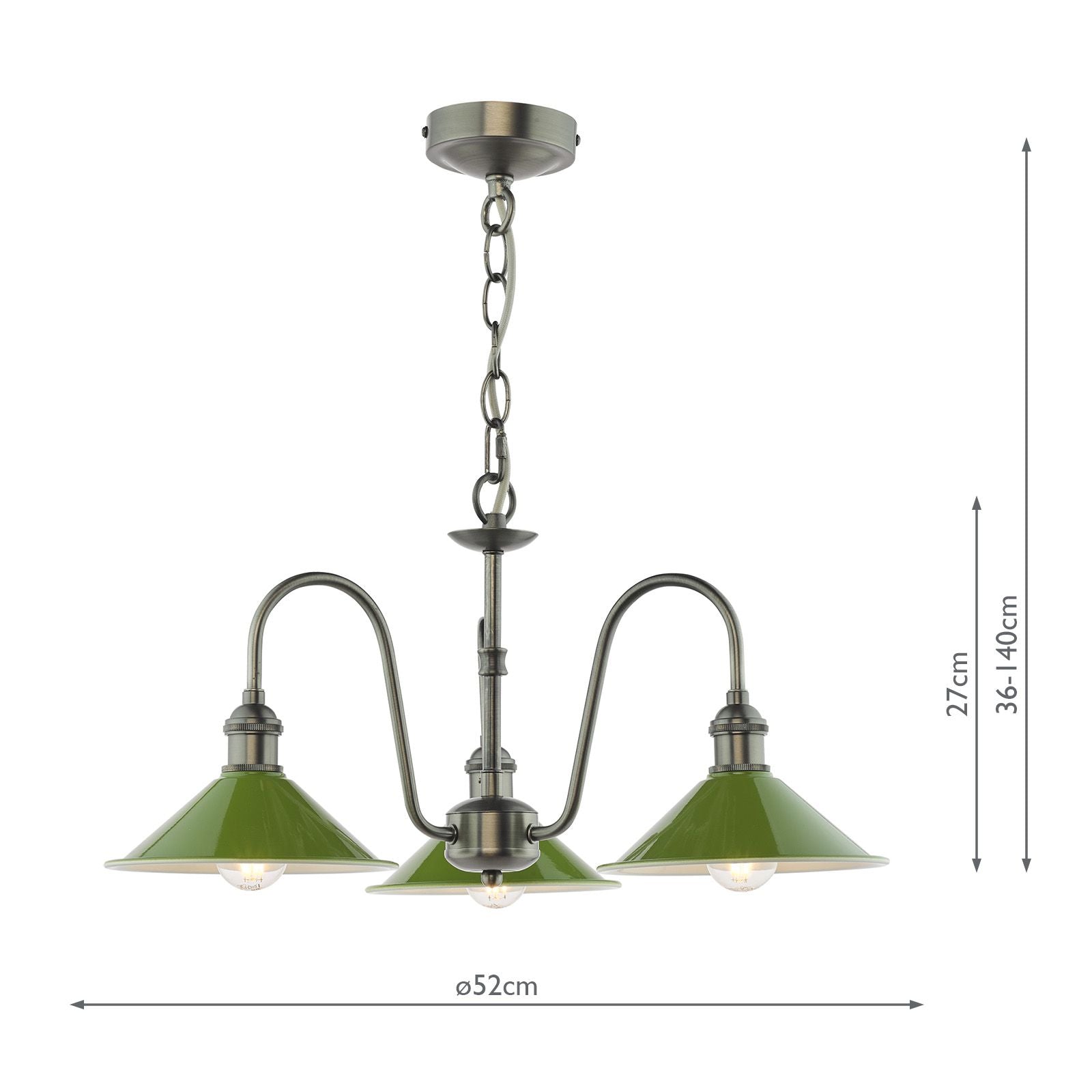 Hadano 3 Light Ceiling Light- Various Finishes