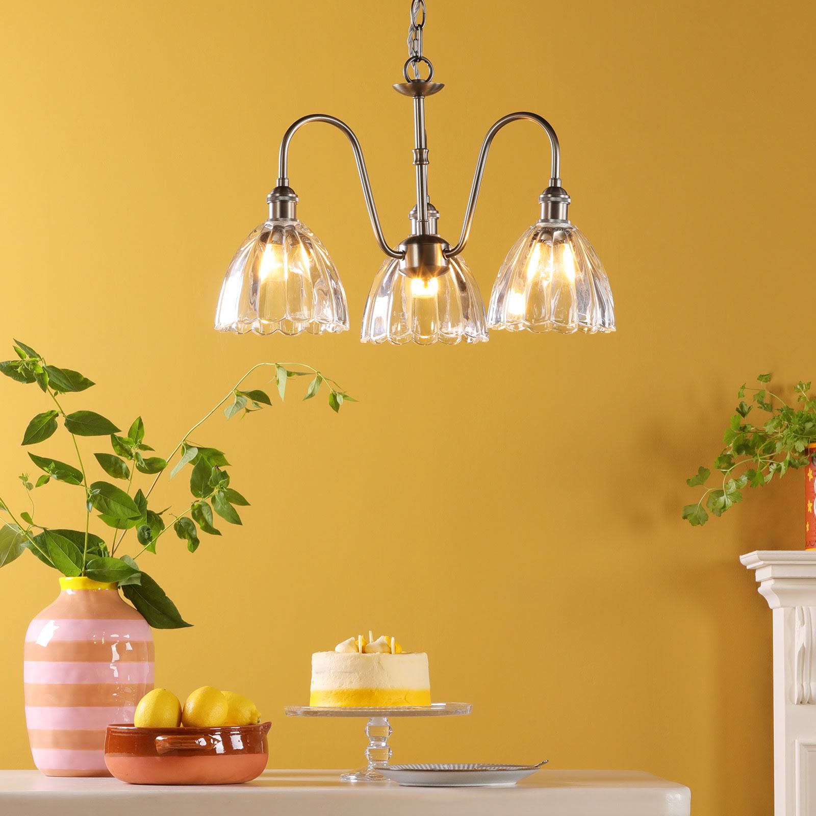 Hadano 3 Light Ceiling Light- Various Finishes