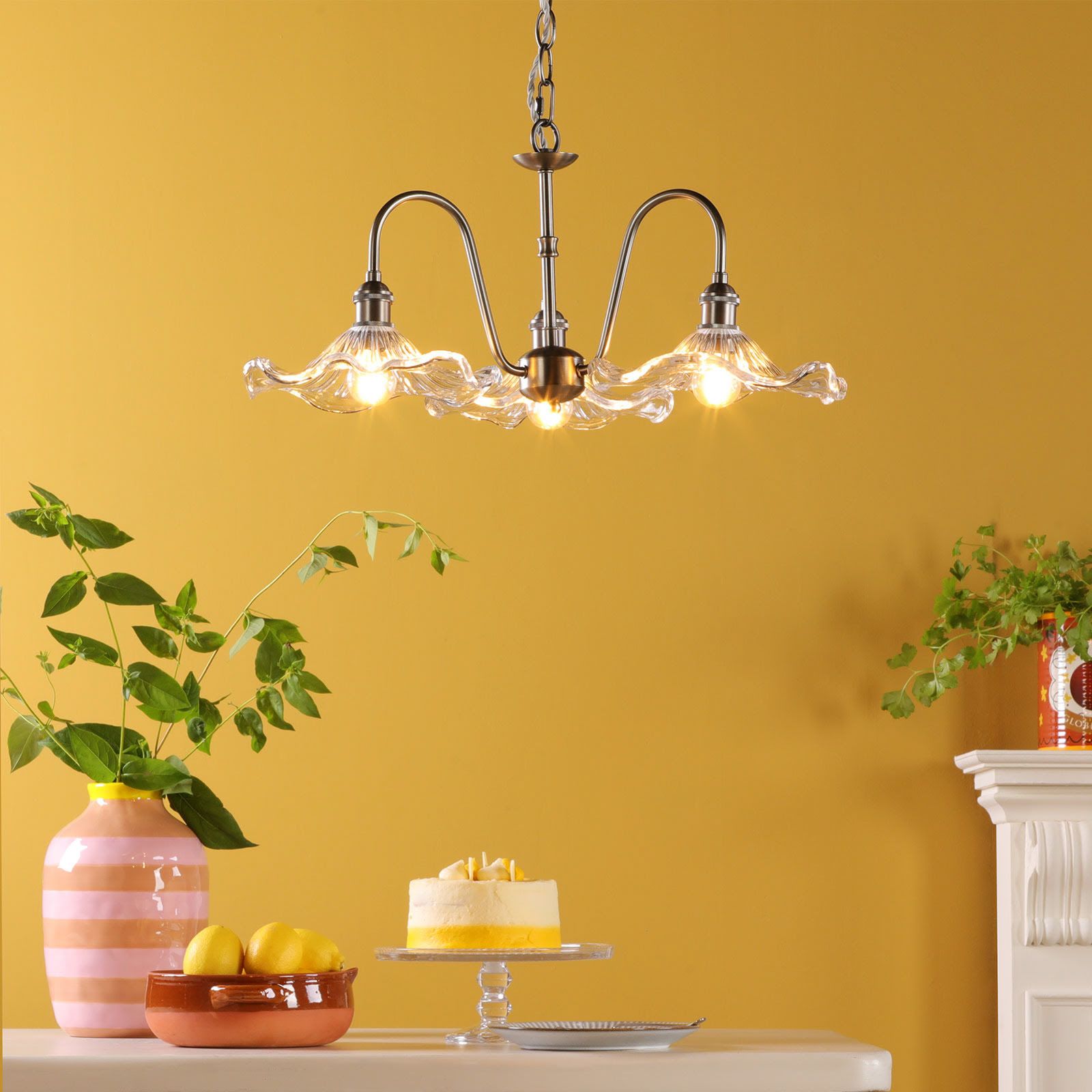 Hadano 3 Light Ceiling Light- Various Finishes