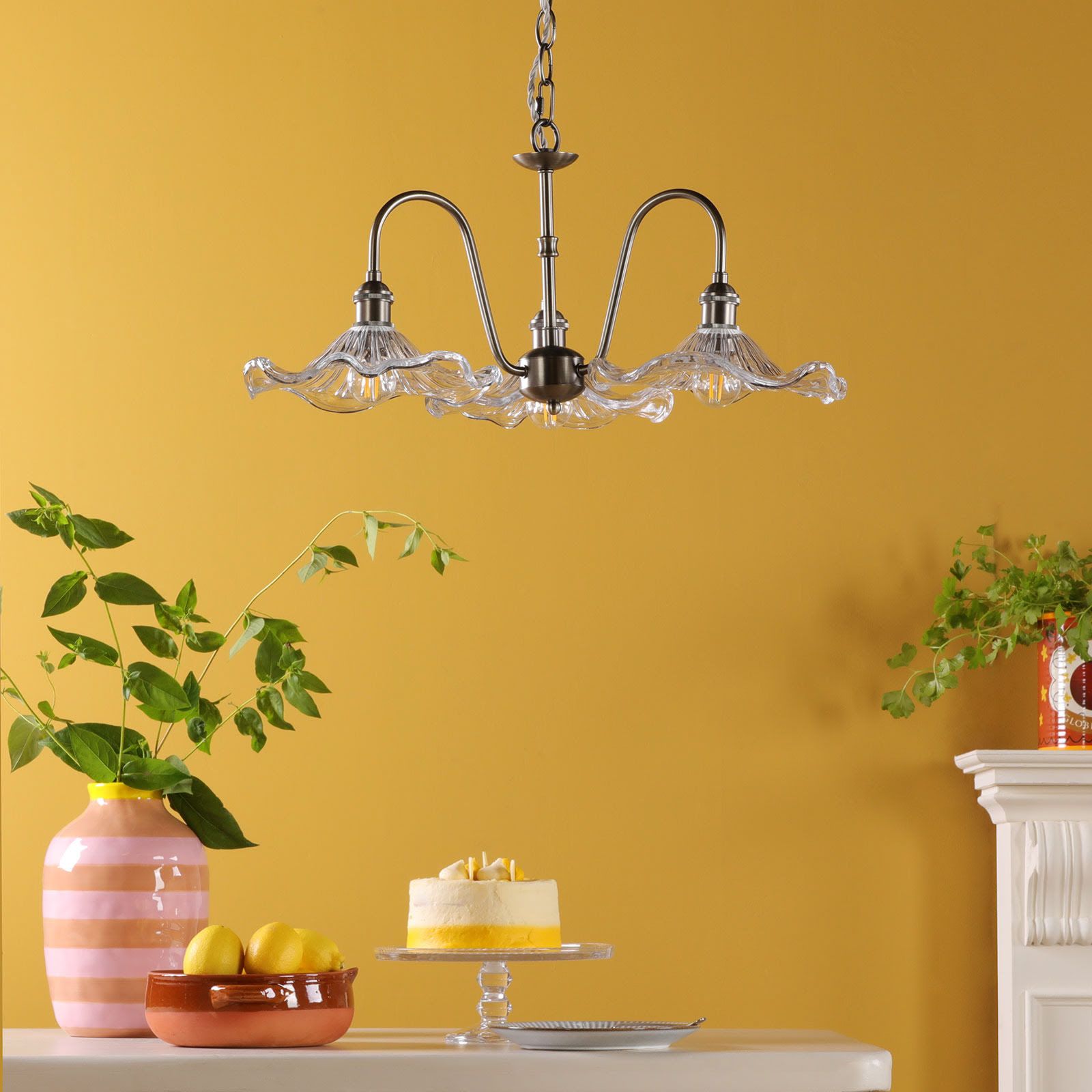 Hadano 3 Light Ceiling Light- Various Finishes