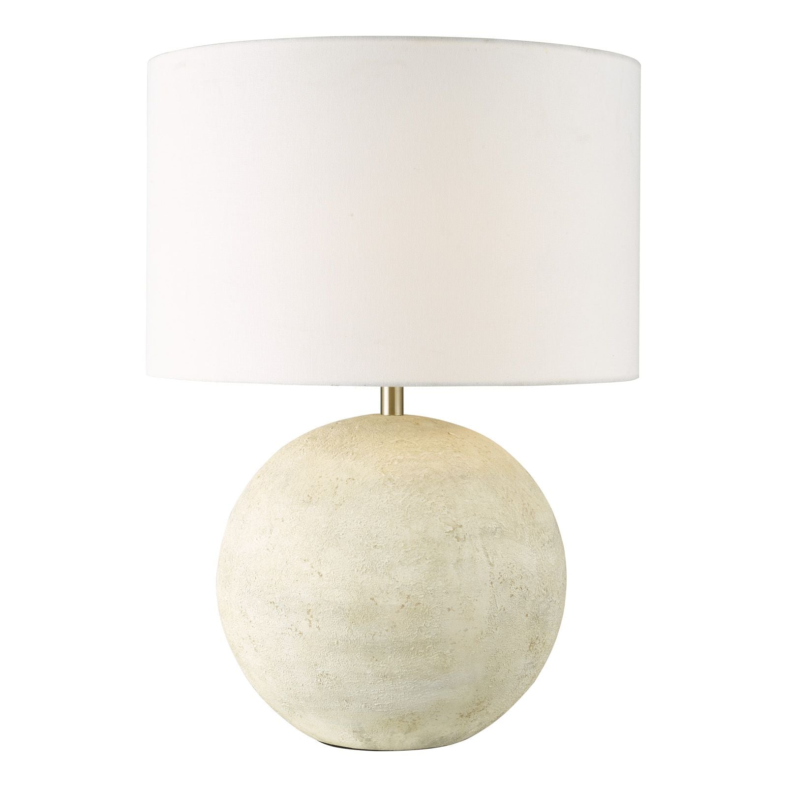 Havana Ceramic Table Lamp- Natural Finish With White Shade