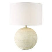 Havana Ceramic Table Lamp- Natural Finish With White Shade