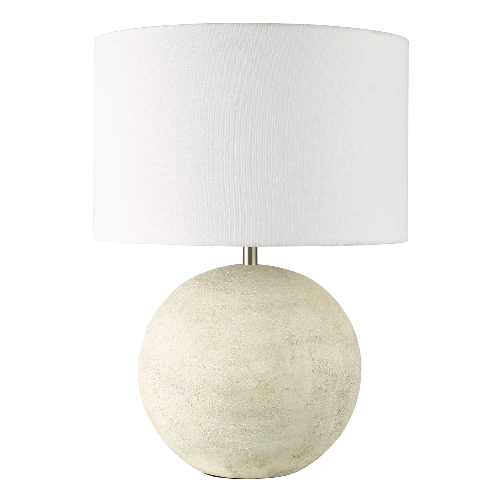Havana Ceramic Table Lamp- Natural Finish With White Shade