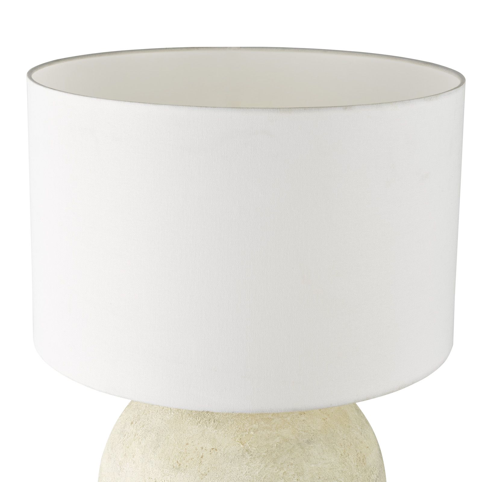 Havana Ceramic Table Lamp- Natural Finish With White Shade