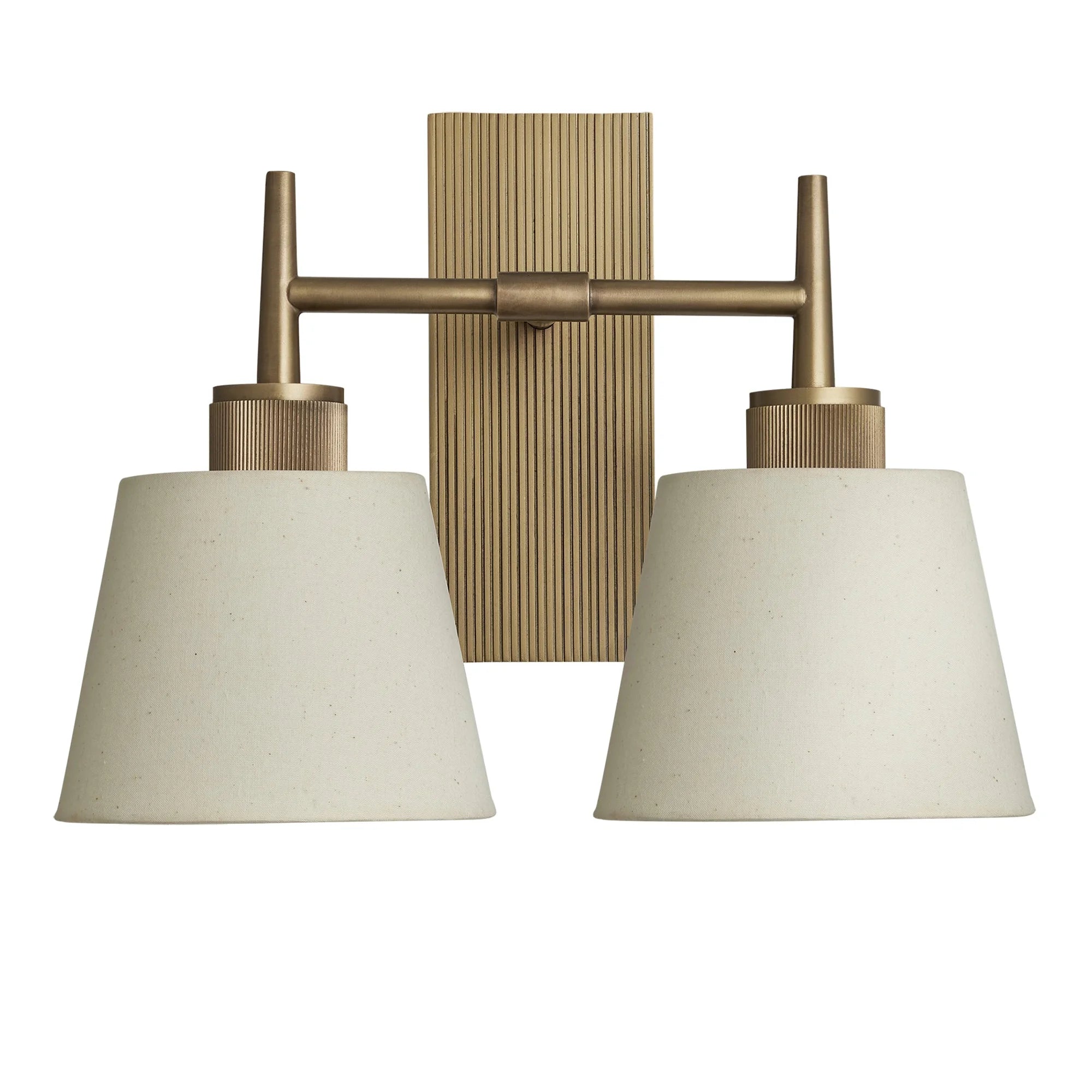 Henley Double Wall Light - Natural Cotton Shade