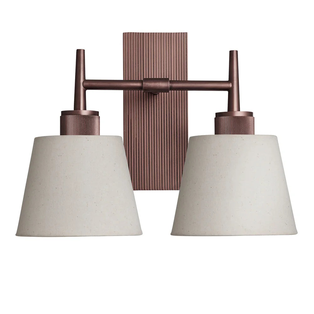 Henley Double Wall Light - Natural Cotton Shade