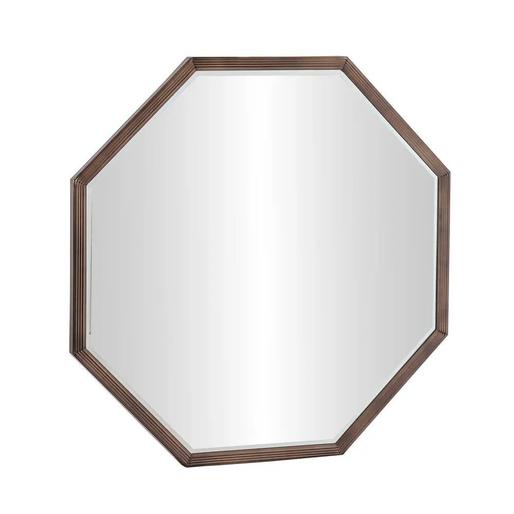 Henley Octagonal Wall Mirror - 33 Inch - Bronze