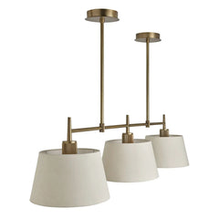 Henley Triple Bar Pendant Light - Bronze/ Brass Base