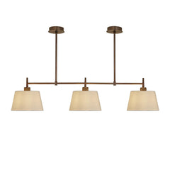 Henley Triple Bar Pendant Light - Bronze/ Brass Base