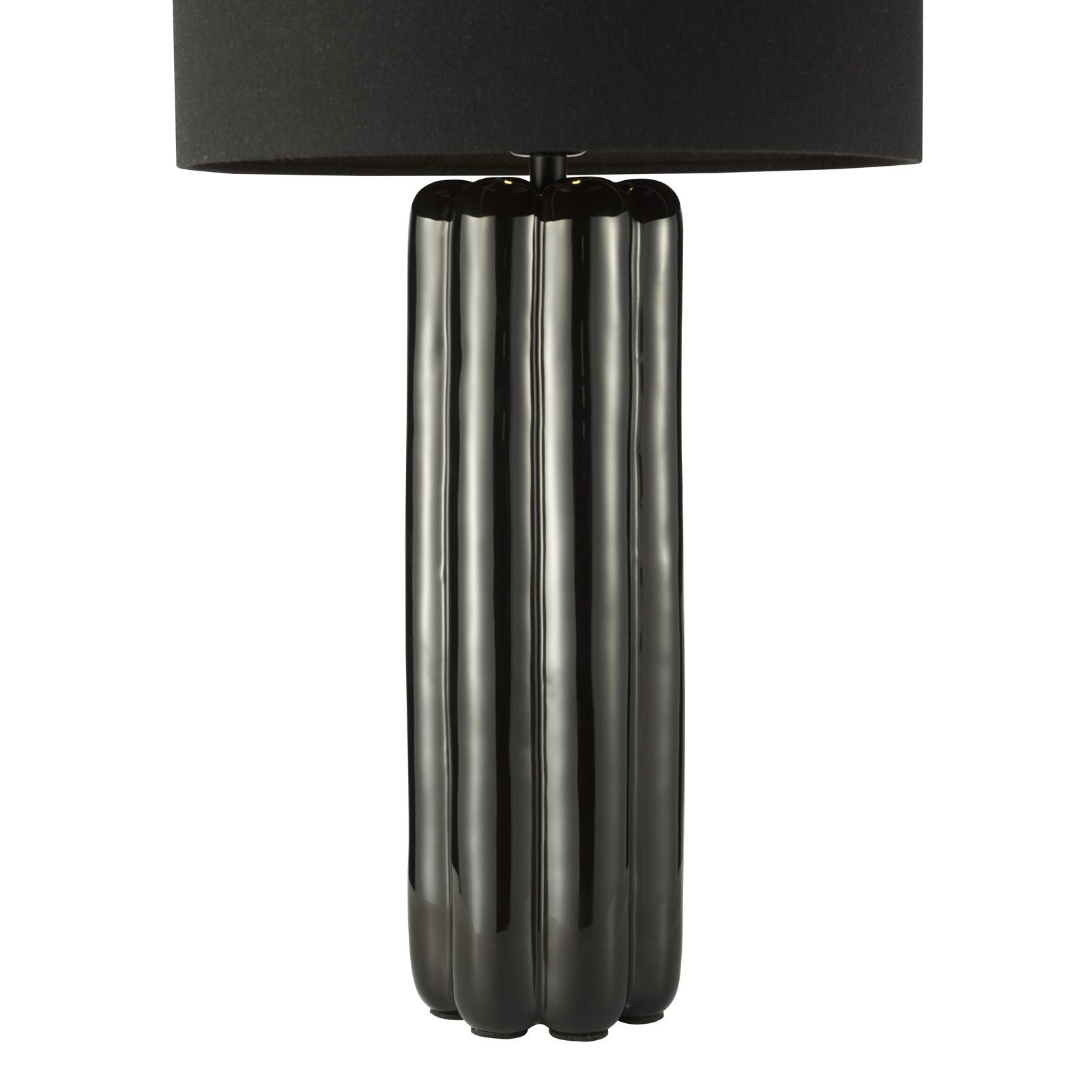 Hebron Table Lamp- Black With Shade