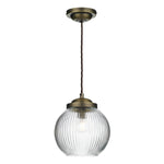 Henley Single Pendant In Antique Brass/Satin Chrome Finish
