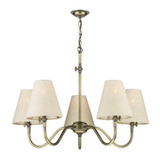 David Hunt Hicks 5/8Lt Centre Ceiling Light Antique Brass